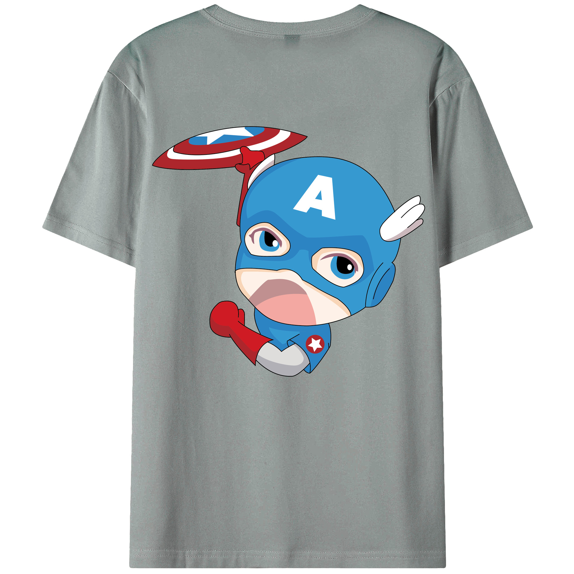 （画像用） アベンジャーズ The Avengers 綿100％ メンズ半袖Tシャツ（バックプリント） 通気性